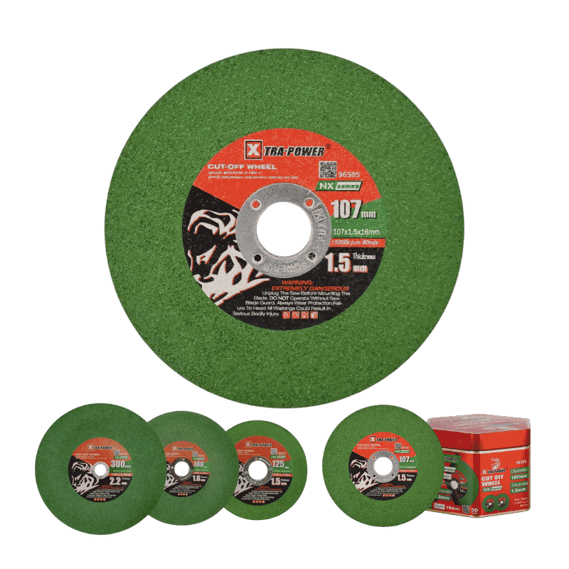 Wholesale Xtra Power Green Metal Cutting Wheel 4 Inch – 107 × 16 × 1.5 mm | Pack of 25 Suppliers in India