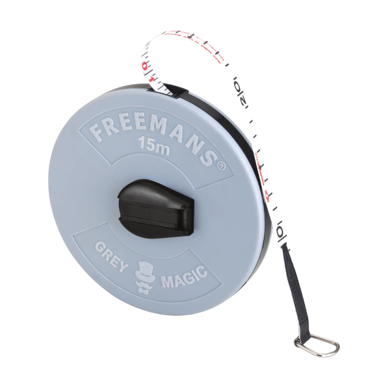 Wholesale Freemans FM15 Grey Magic Fibreglass Measuring Tape 15m / 50ft – Closed Reel Survey Tape Suppliers in India