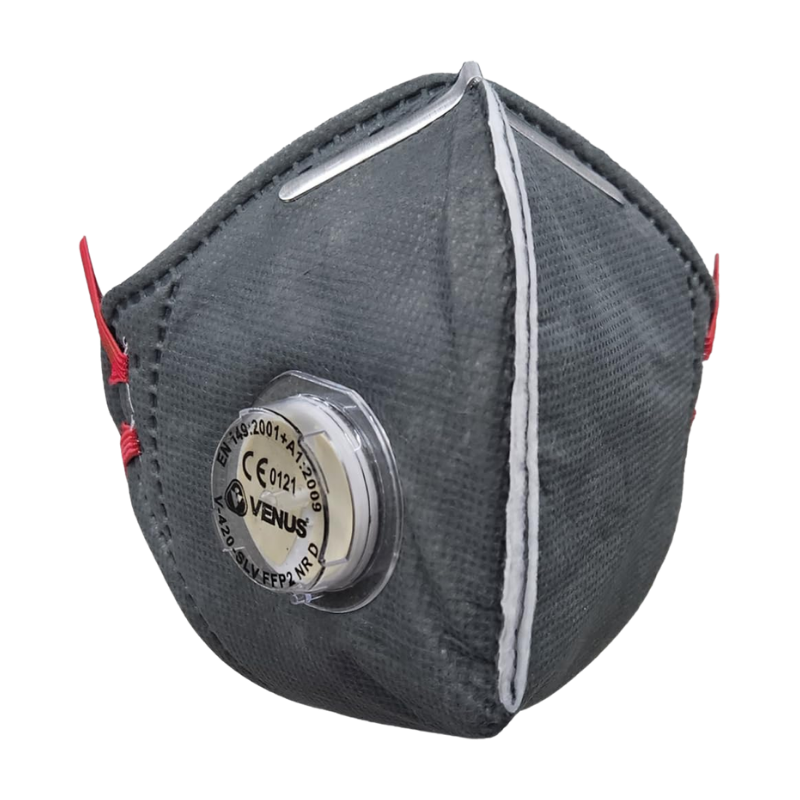 Buy Wholesale Venus V-420 SLV FFP2 Respirator Mask with Stay Cool Exhalation Valve – Anti-Pollution Safety Mask | Pack of 5 in India