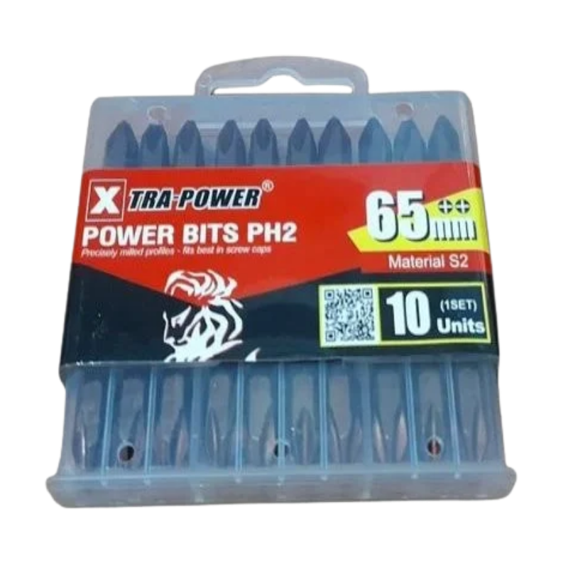 Wholesale Xtra Power PH2 Double Ended Magnetic Screwdriver Bits 65mm (Pack of 10) Suppliers in India